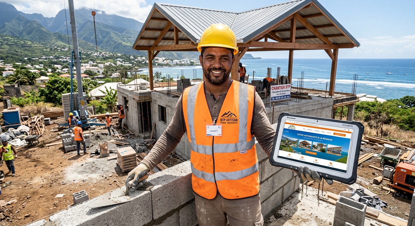 BTP et site web artisan à La Réunion