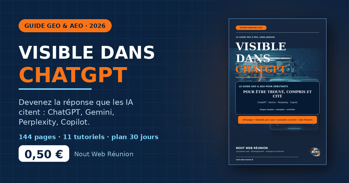 Ebook Visible dans ChatGPT : le guide GEO et AEO pour être cité par les IA