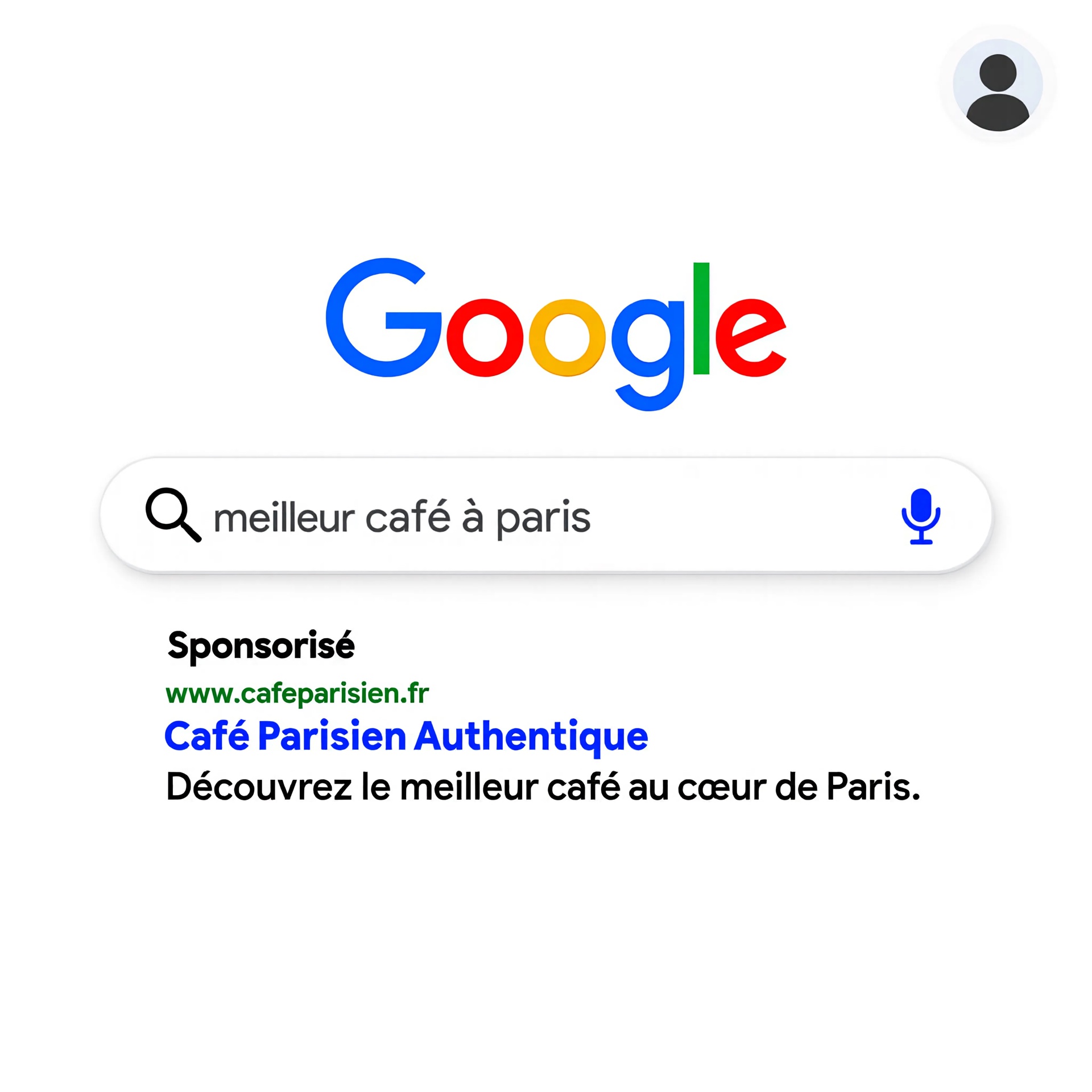 Publicité Google dans les résultats de recherche