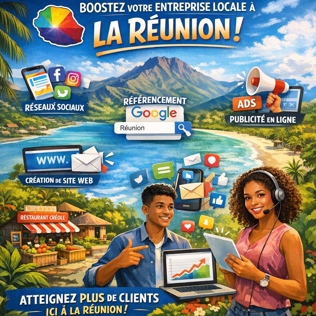 Marketing digital pour entreprise locale à La Réunion